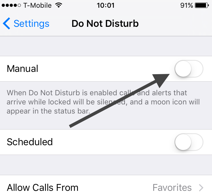 How To Fix IPhone7 6s SE 6 5s Not Ringing On Incoming Calls BETTER do-not-disturb-on-off