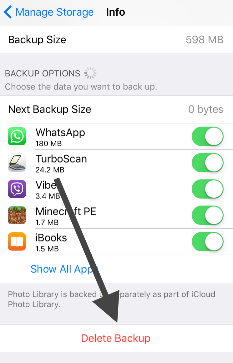 How To Delete App From Icloud Backup