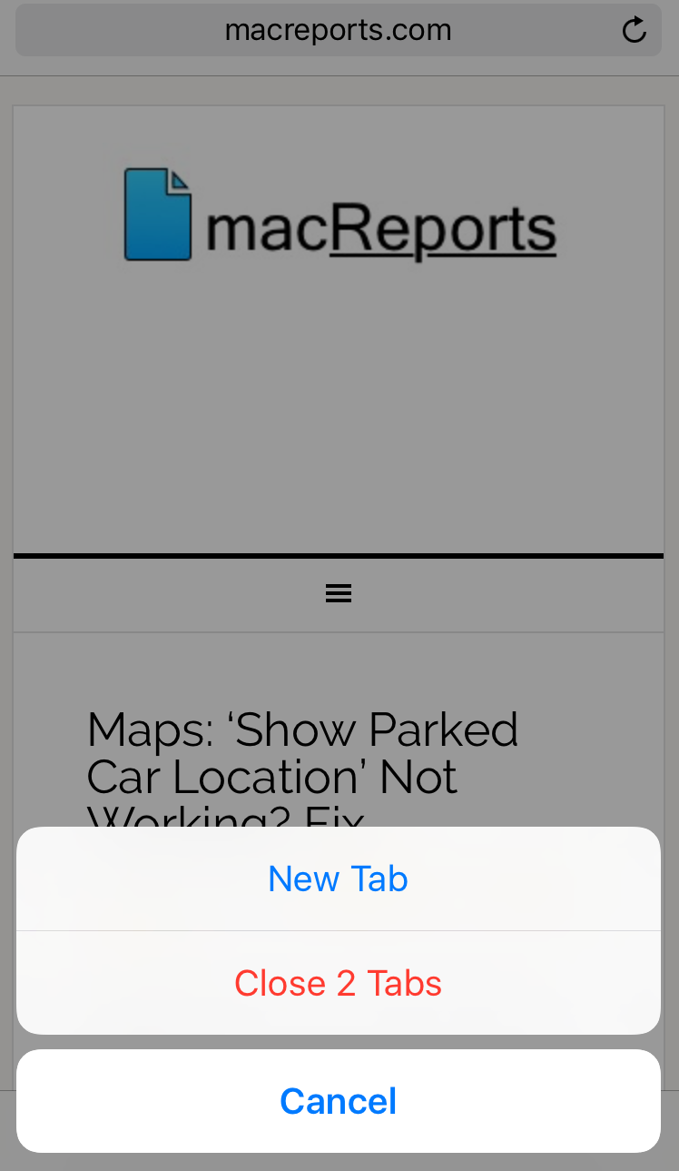 iOS Safari Tip: How To Close All Tabs At Once - macReports