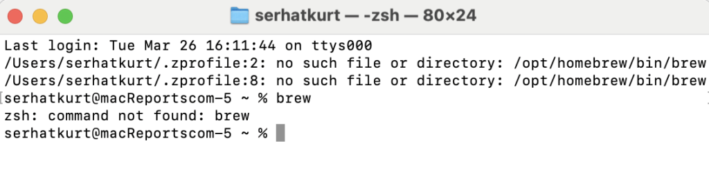 Brew Command Not Found Error On Mac Macreports