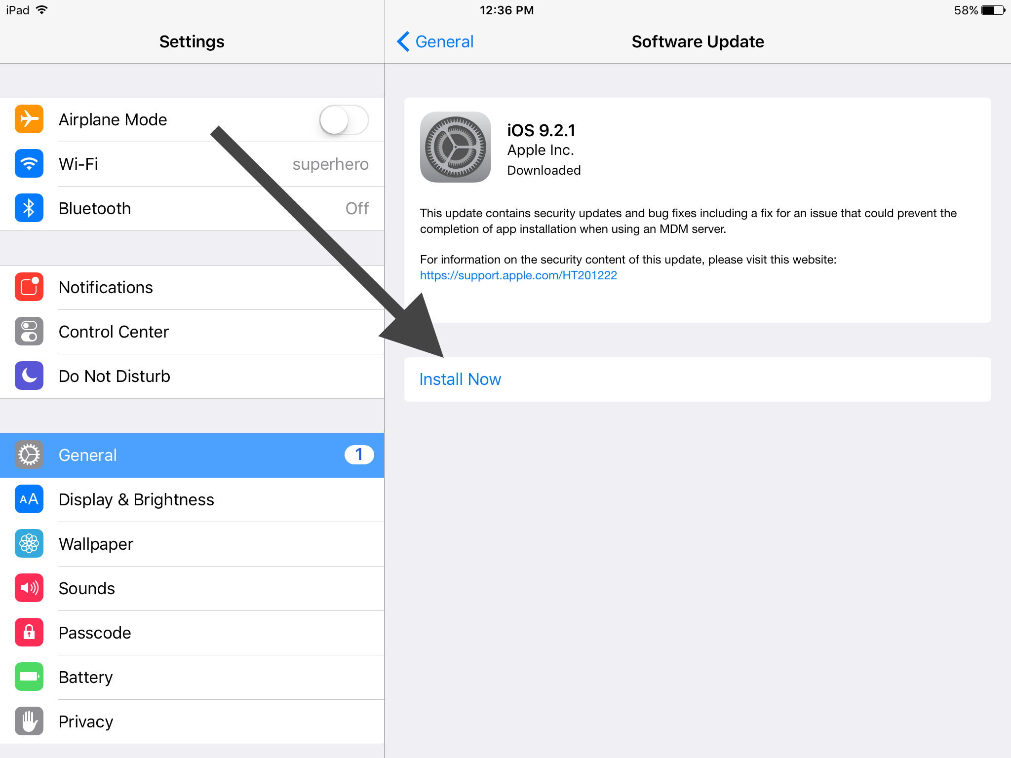 iPad iOS upgrade