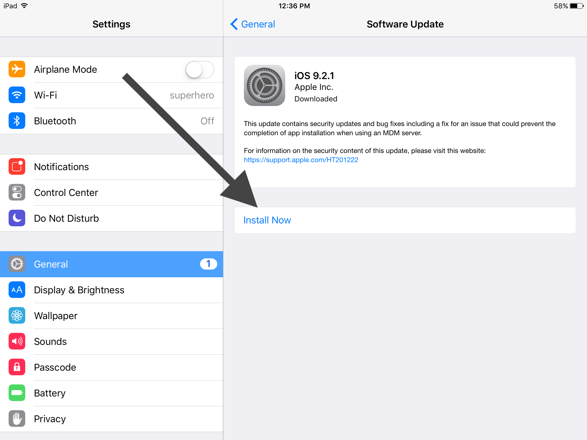 latest update for ipad