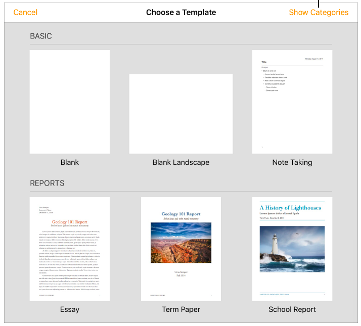 apple pages templates technical sop