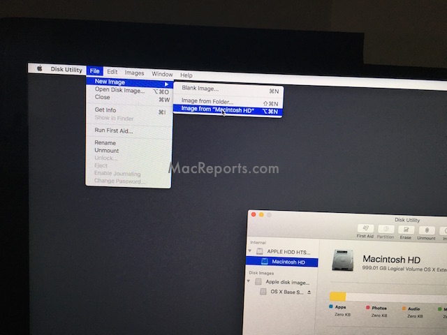 system image of Mac