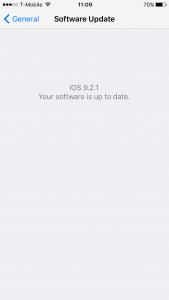 iOS software update