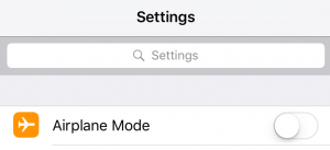 turn on airplane mode iOS