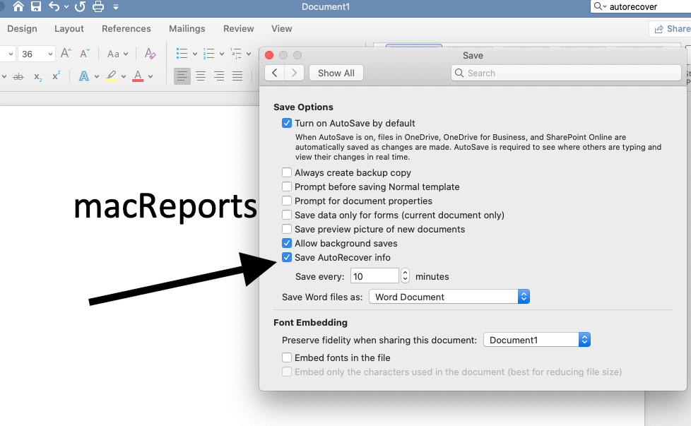 how to save word document on macbook air