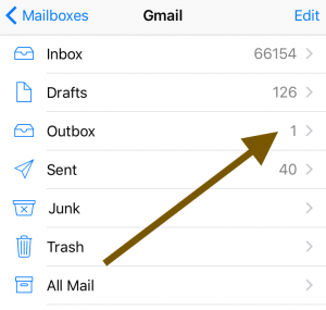 Outbox stuck email remove