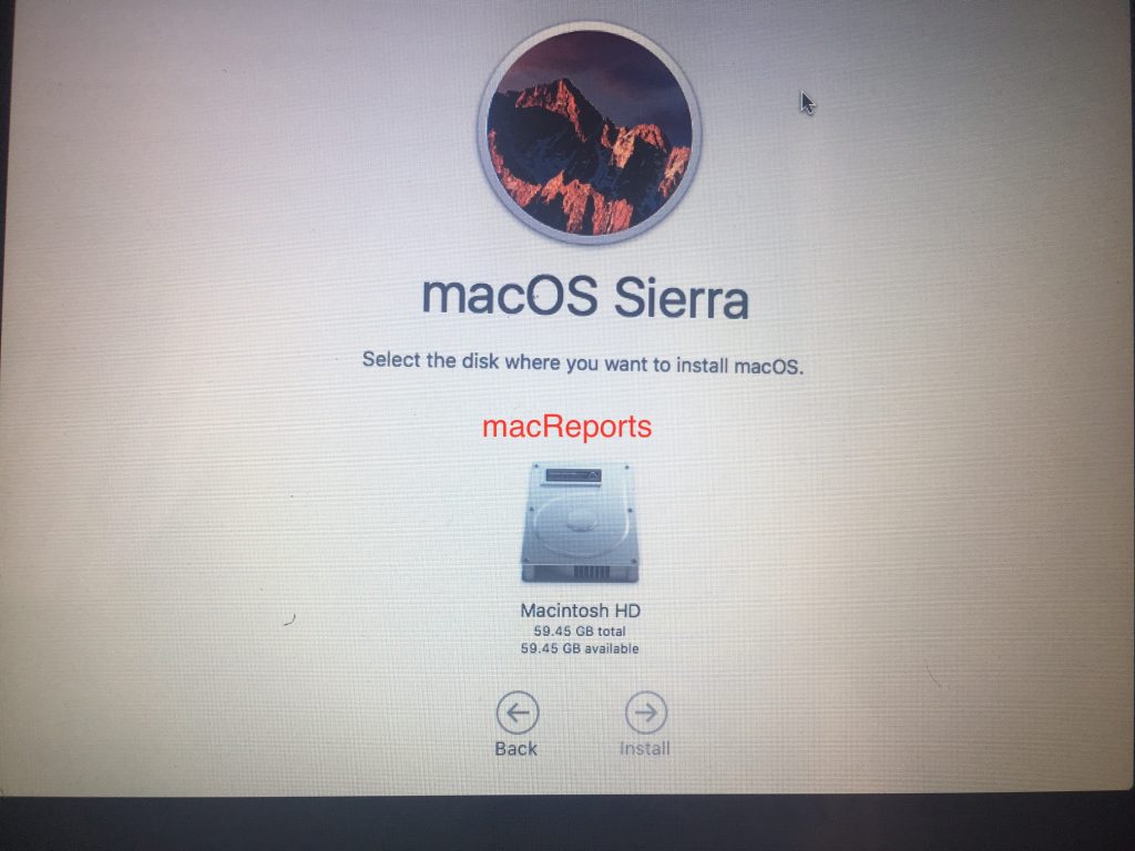 where to install mac OS