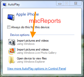 Windows 7 import photos and videos from iphone and ipad 