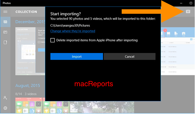 Windows Import Photos