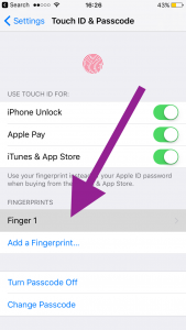 touch id fingers