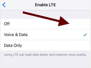 turn off LTE