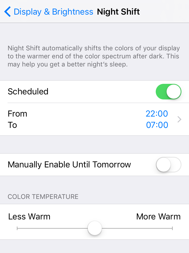 How to use Night Shift while saving power
