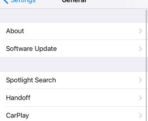 iOS software update
