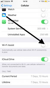 iOS 11 Wifi Assist