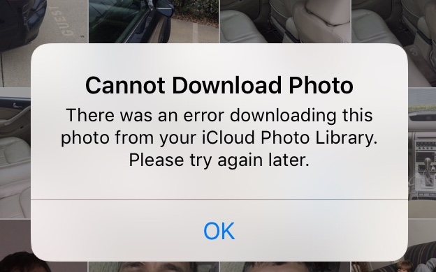 iCloud Photo Library Cannot Download