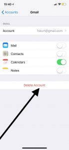 delete email account