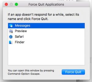 Force Quit Mac OS