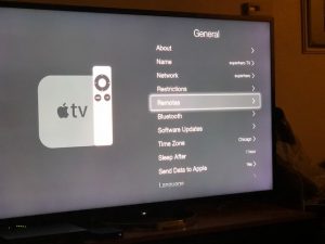 Apple TV Settings > General > Remotes