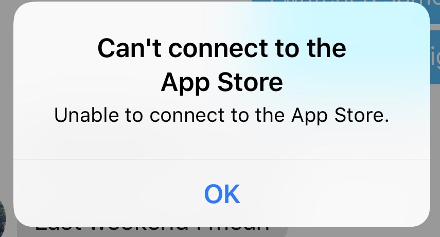 why wont my iphone 11 connect to the app store