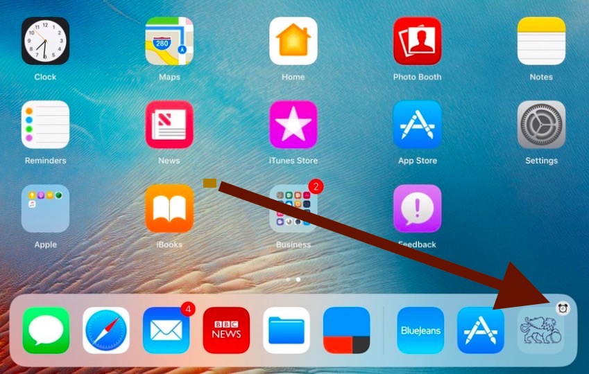 Alarm clock icon iOS dock