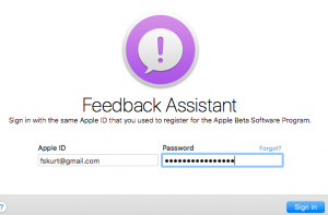 feedback assistant macOS