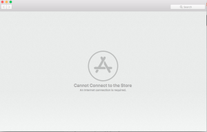 Cannot connect to the App Store