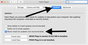 Disable Flash Update