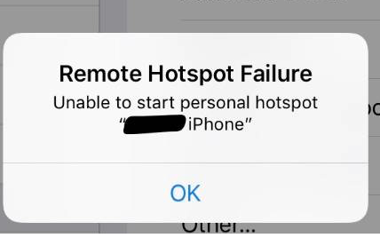 remote hotspot failure