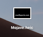 Mojave Heic file