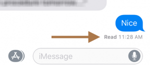 iMessages read 