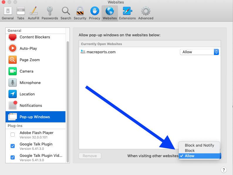 Amargura en frente de Ewell How To Block or Allow Pop-Ups On Your Mac • macReports