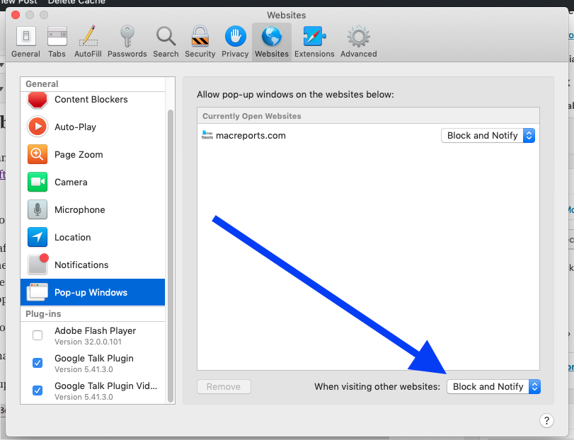 Geografía gobierno Becks How To Block or Allow Pop-Ups On Your Mac • macReports