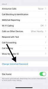 Change Voicemail password