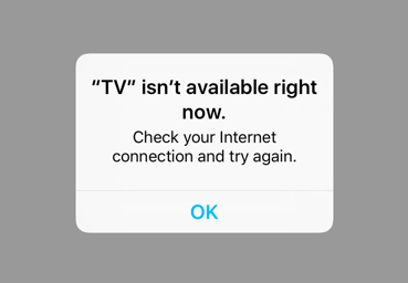 TV app not available 