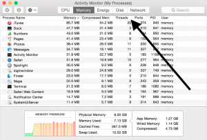 Activity Monitor Columns