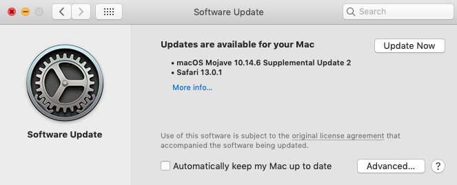 macOS update