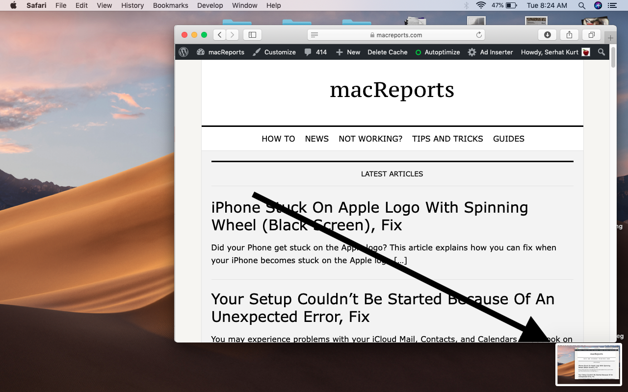 how to stop screen video recording in apple mac screenshot