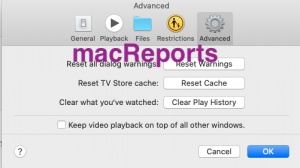 Mac TV Reset