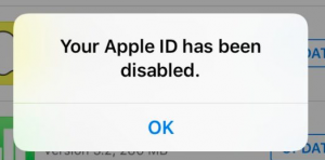 Apple ID disabled