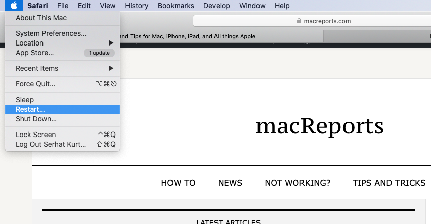mac restart network