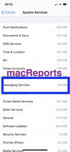 iMessage data use