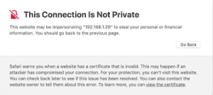 This connection is not private