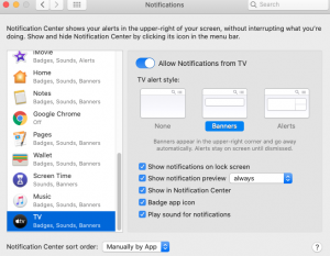 Tv app Mac