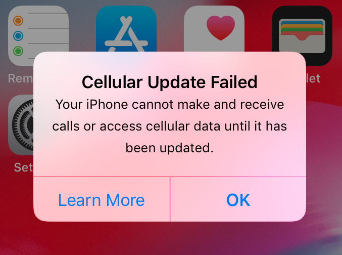 iPhone: Cellular Update Failed Error, Fix • macReports