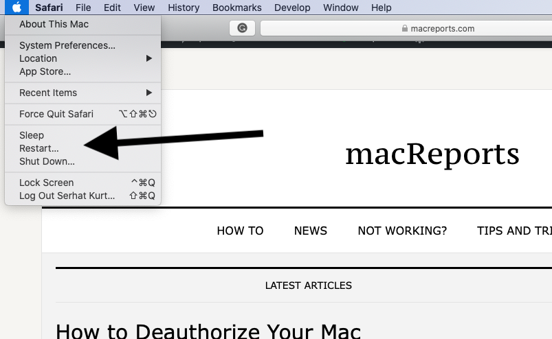 Force To Restart Mac