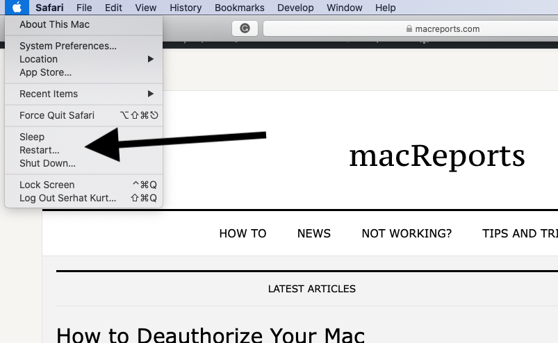 mac restart network