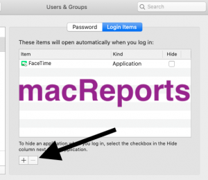 Remove FaceTime from the startup list