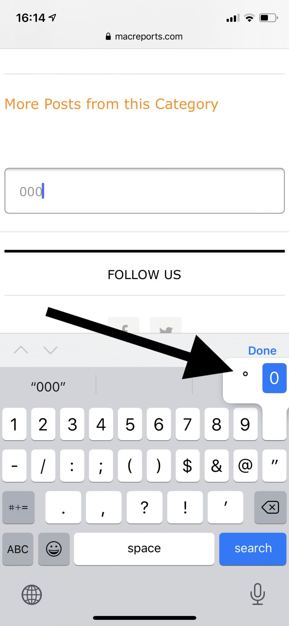 How To Enter The Degree Symbol On iPhone, iPad or Mac • macReports